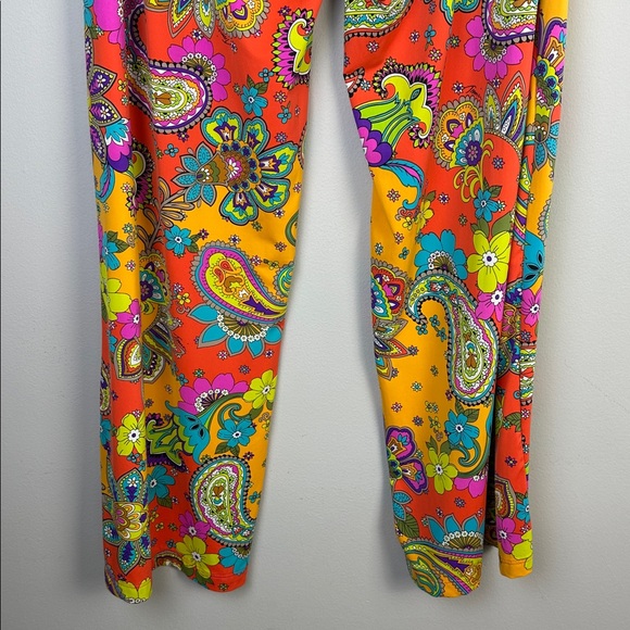 Trina Turk Bohemian Paisley Printed Wide Leg Beach Pants Nylon Stretch Medium - Picture 12 of 16